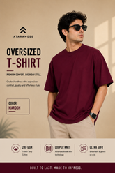 Burgundy | Oversized T-Shirt | Atarangee