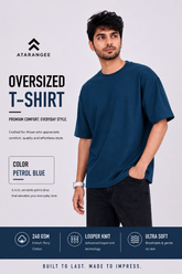 Petrol Blue | Oversize T-Shirt | Atarangee