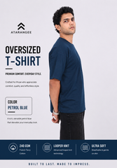 Petrol Blue | Oversize T-Shirt | Atarangee