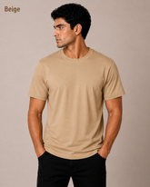 Premium Beige Plain T-Shirt | 180 GSM | 100% Cotton