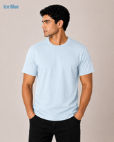 Premium Ice Blue Plain T-Shirt | 180 GSM | 100% Cotton