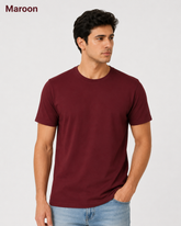 Premium Maroon Plain T-Shirt | 180 GSM | 100% Cotton
