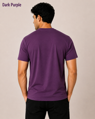 Premium Purple Plain T-Shirt | 180 GSM | 100% Cotton