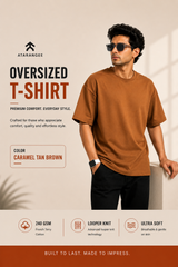 Caramel Tan Brown | Oversize T-Shirt | Atarangee