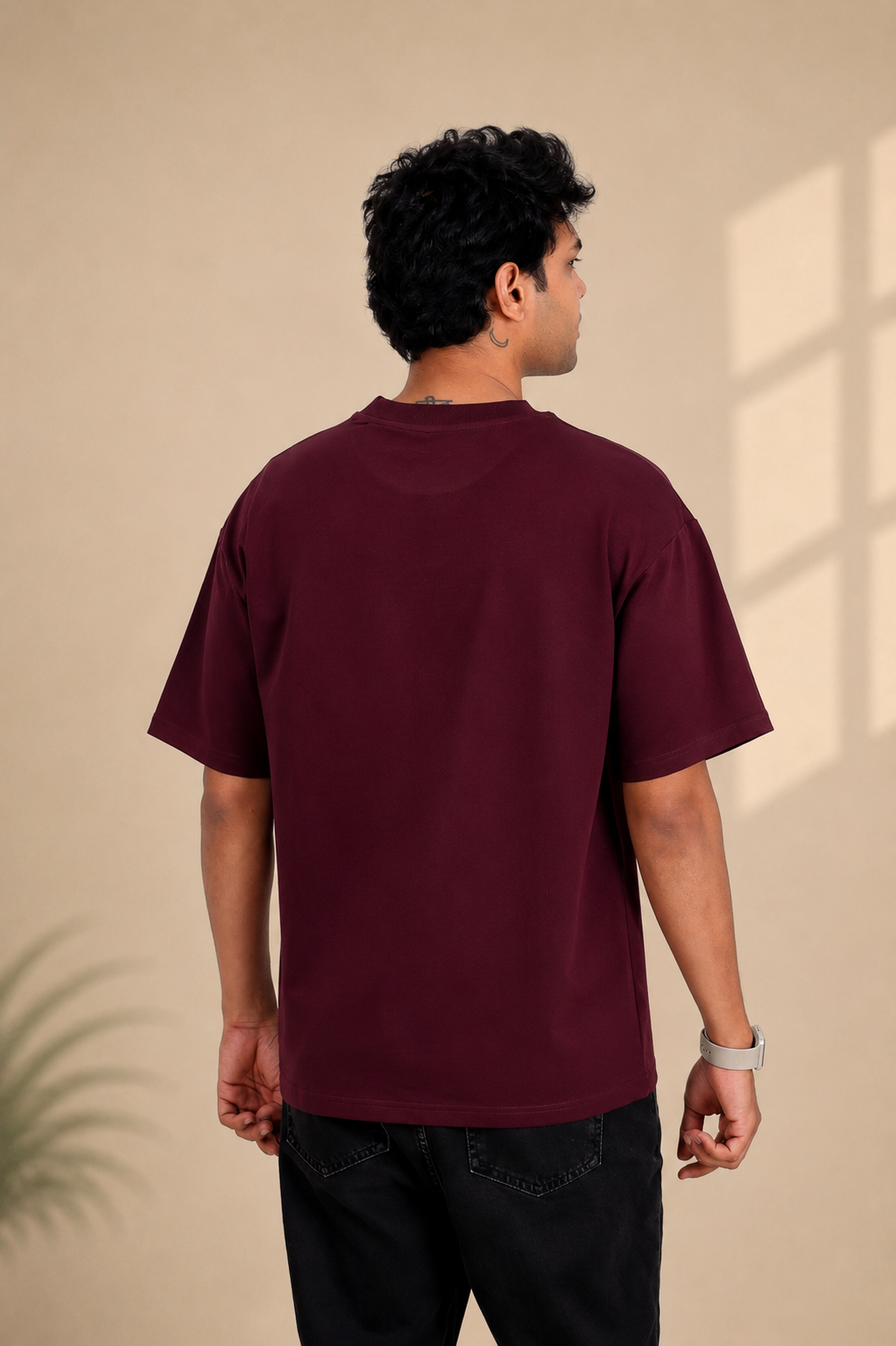 Burgundy | Oversized T-Shirt | Atarangee