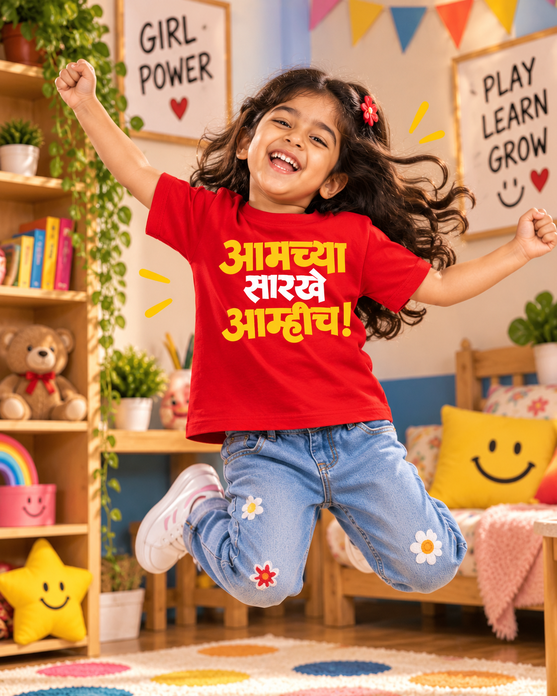 Amchya Sarkhe Amhich – Kids Marathi T-Shirt | Atarangee