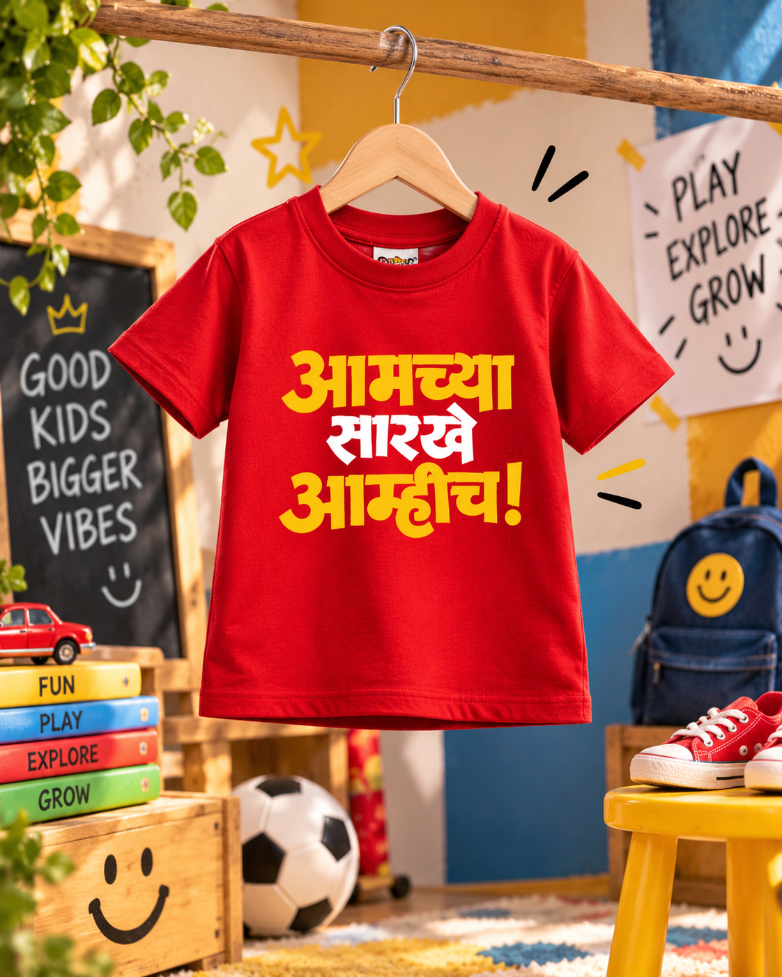 Amchya Sarkhe Amhich – Kids Marathi T-Shirt | Atarangee