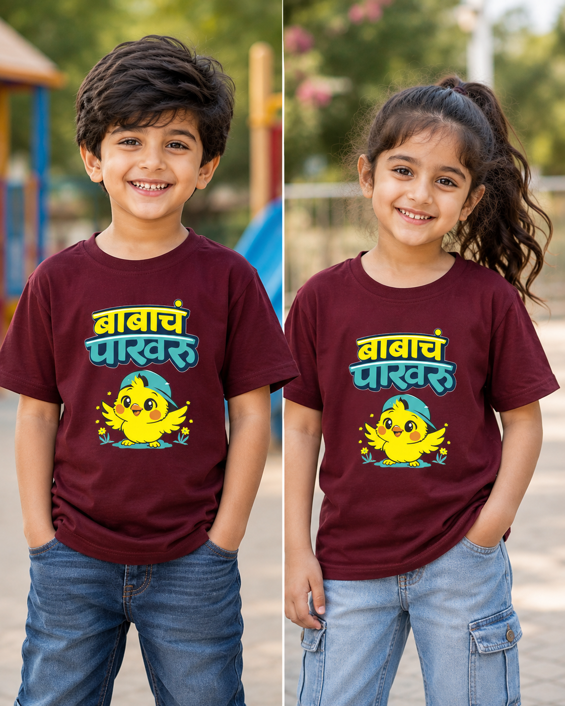 Babacha Pakharu –  Kids Marathi T-Shirt | Atarangee