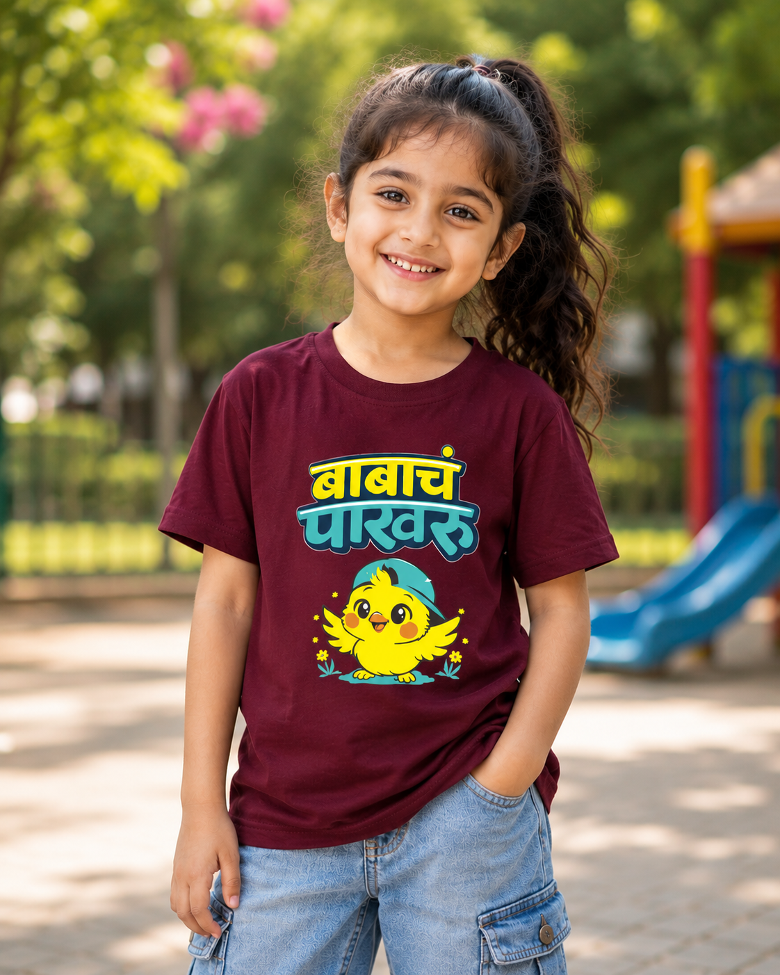 Babacha Pakharu –  Kids Marathi T-Shirt | Atarangee