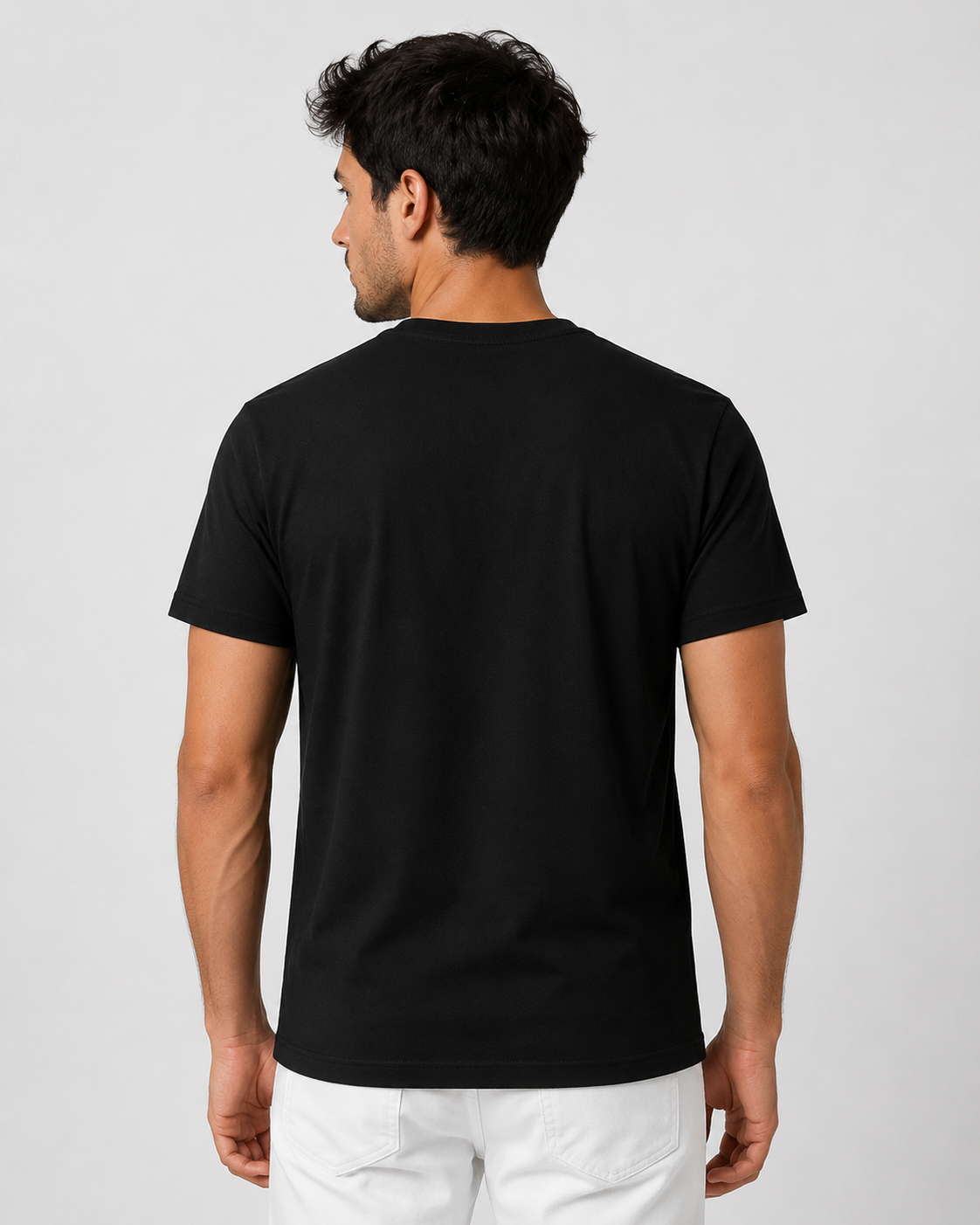 Premium Black Plain T-Shirt | 180 GSM | 100% Cotton