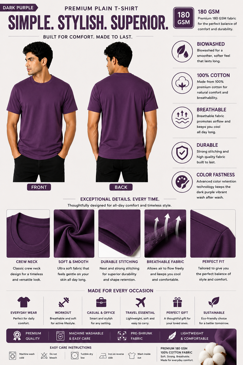 Atarangee Everyday Essentials Combo – Purple & Ice Blue