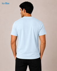 Premium Ice Blue Plain T-Shirt | 180 GSM | 100% Cotton