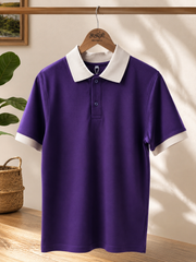 Premium Collar T-Shirt Combo | Navy Blue & Purple | Atarangee