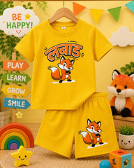 Labad Cute Kids Cord Set |  T-shirt + Half Pant | Ataranngee