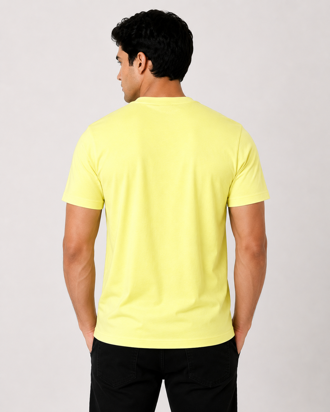 Premium Lemon Yellow Plain T-Shirt | 180 GSM | 100% Cotton