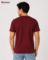 Premium Maroon Plain T-Shirt | 180 GSM | 100% Cotton