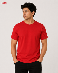 Premium Red Plain T-Shirt | 180 GSM | 100% Cotton