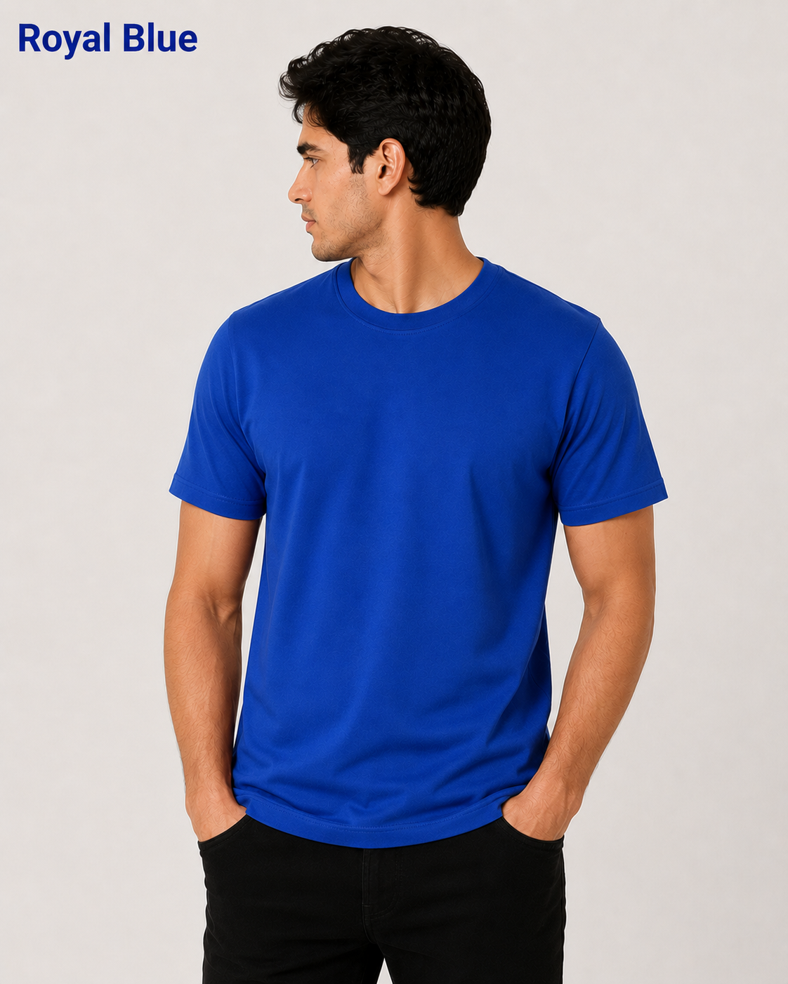 Premium Royal Blue Plain T-Shirt | 180 GSM | 100% Cotton