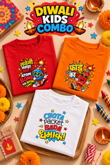 Diwali Kids T-Shirt Combo Pack of 3 | Diwali T-Shirts | Atarangee