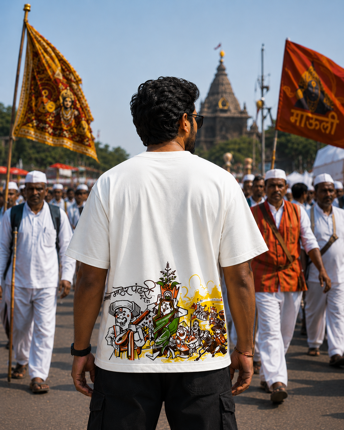 Pandharichi Odh | Premium Marathi Oversized T-Shirt | Atarangee