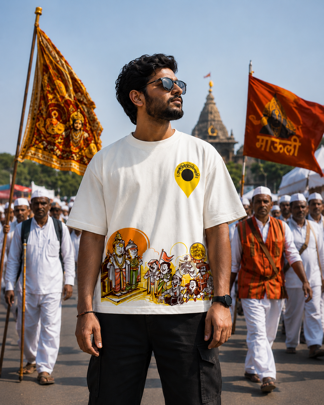 Pandharichi Odh | Premium Marathi Oversized T-Shirt | Atarangee