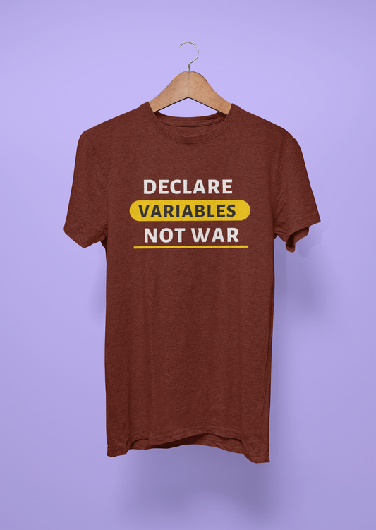 Declares Variables Not War